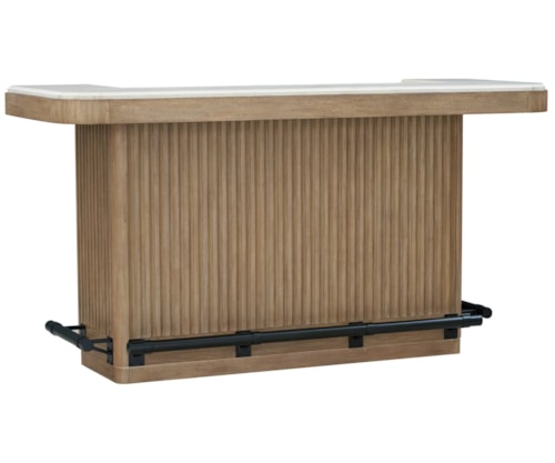 Transitional Dining Bar with Stone Top