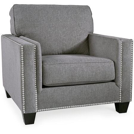 Casual Chair with Nailhead Trim