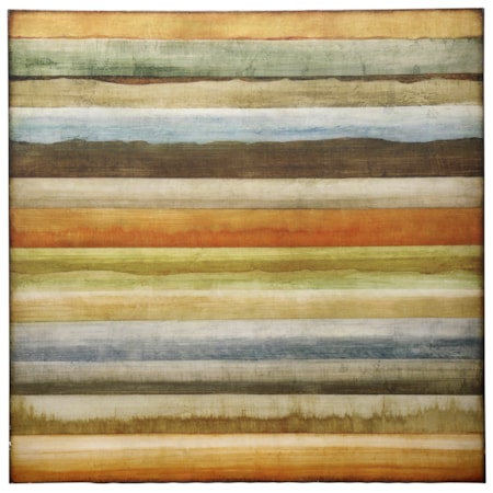 Hand Painted Canvas of Colorful Stripes