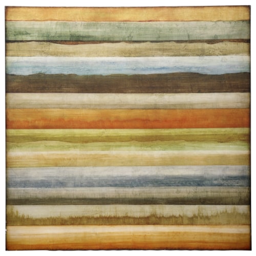 Hand Painted Canvas of Colorful Stripes