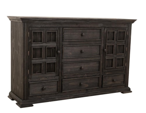 Transitional 6-Drawer Dresser with Microfiber Lined Top Drawer