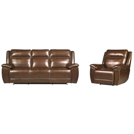 Power Reclining Sofa and Recliner Set