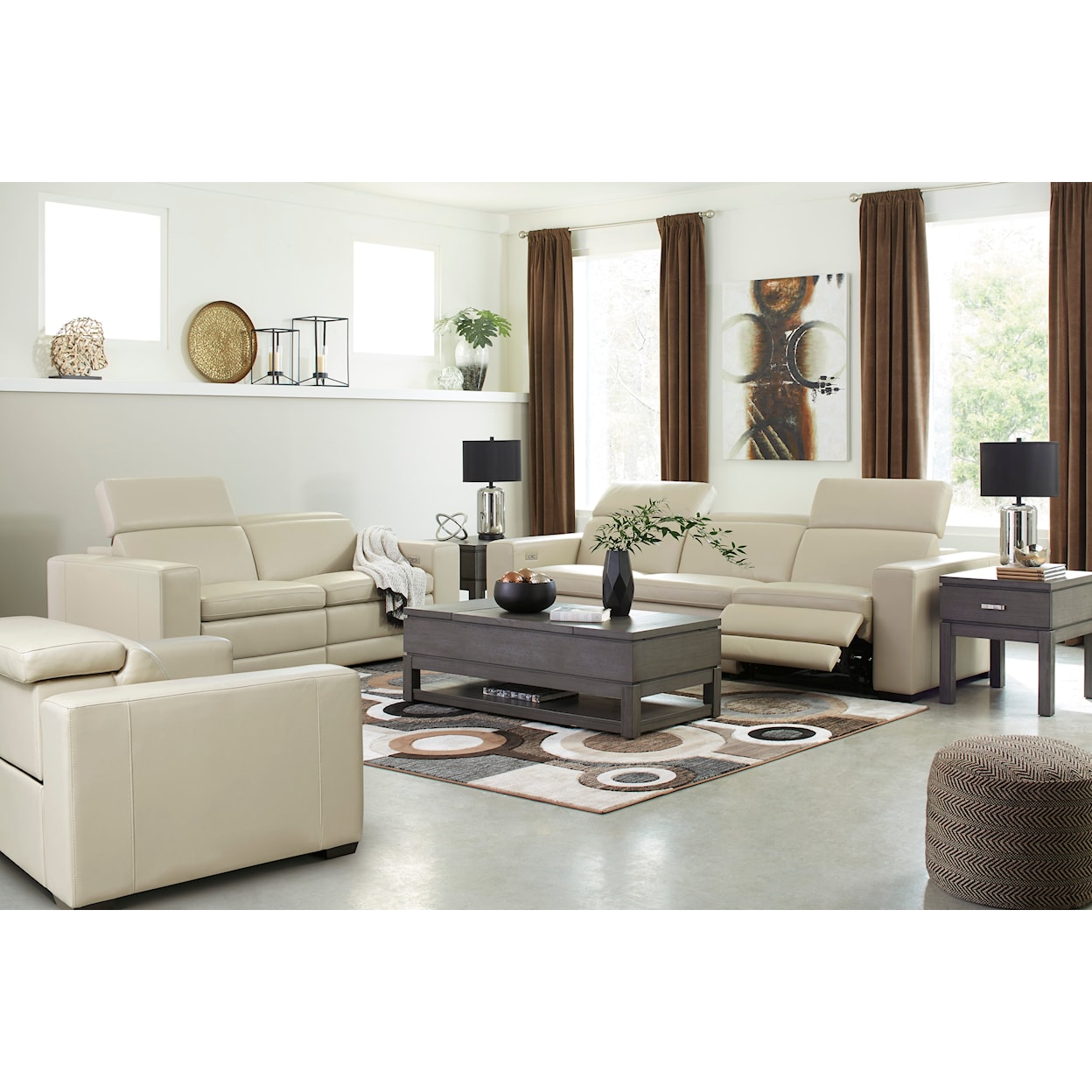 Ashley Furniture Signature Design Texline Power Reclining Living Room Group