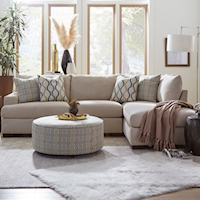 Contemporary Cream Sectional Sofa with Chaise