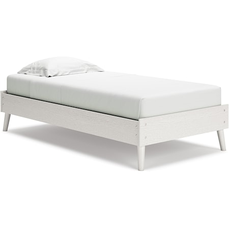 White Twin Platform Bed