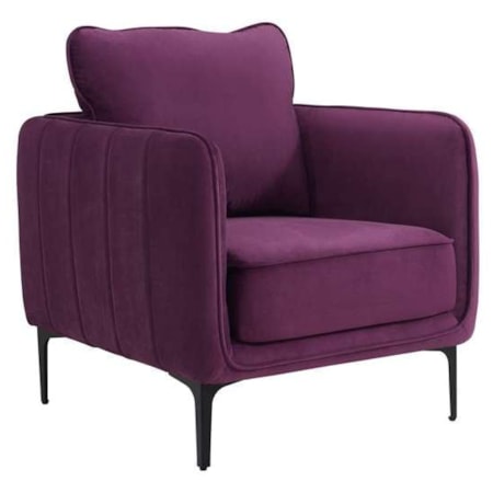 MEA PURPLE VELVET ACCENT CHAIR |