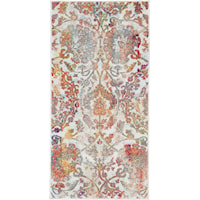 2' x 4' Ivory/Orange Rectangle Rug