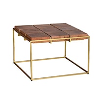 Transitional Bunching Table with Geometric Square Tabletop