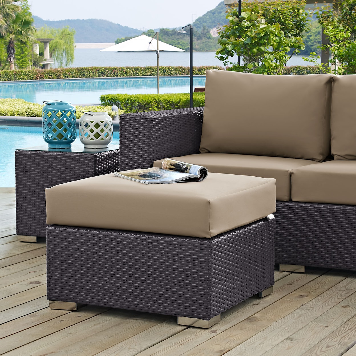 Modway Convene Outdoor Square Ottoman