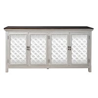 Relaxed Vintage 4-Door Accent Cabinet