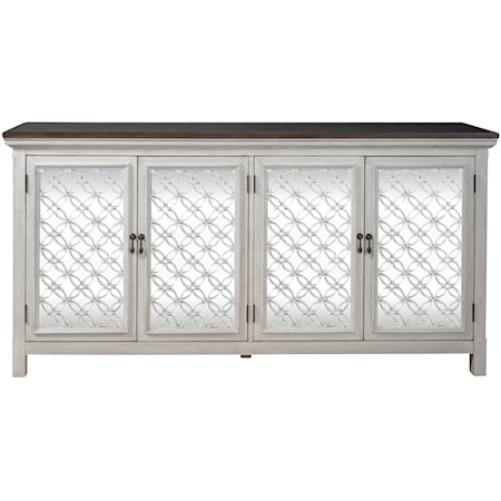 Relaxed Vintage 4-Door Accent Cabinet