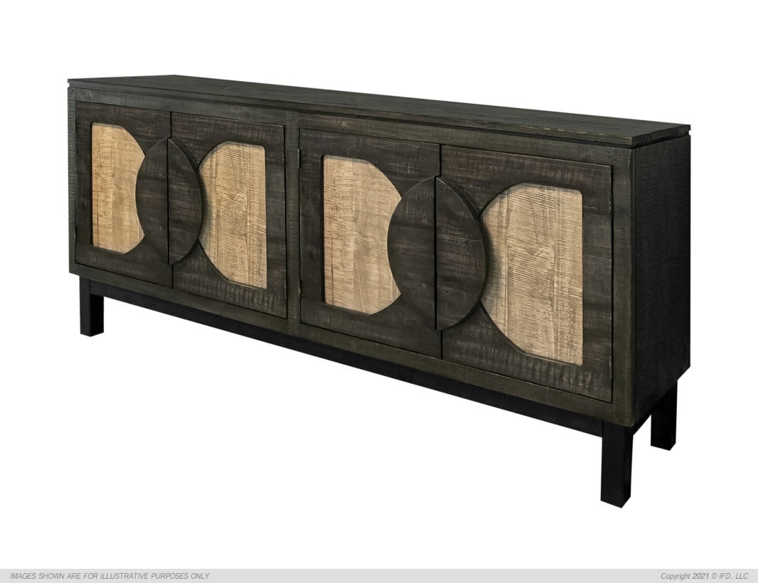 Black 4-Door Console Table
