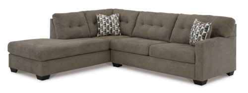 Contemporary 2-Piece Sectional Sofa with Left Facing Chaise