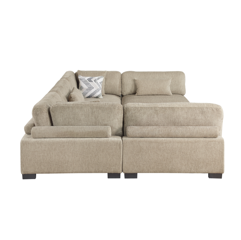 Homelegance Tinley 6-Piece Sectional Sofa with Ottoman