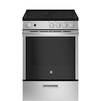 GE 24" Electric Slide-In Range with Removable Storage Drawer Stainless Steel