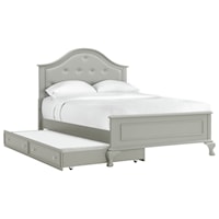 Full Upholstered Panel Bed with Trundle