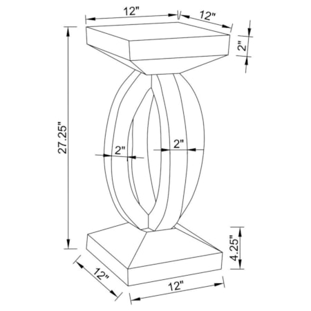 Amalia Crystal Side End Table