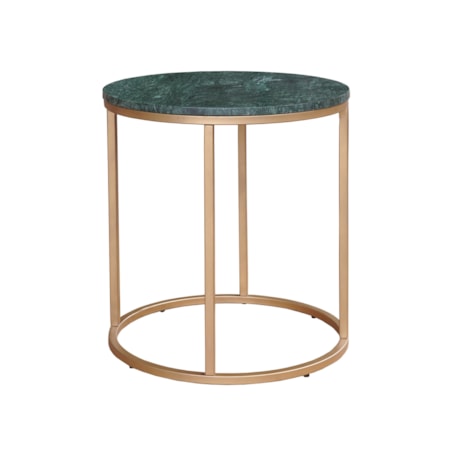 Green Marble End Table