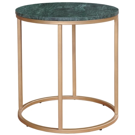 Green Marble End Table