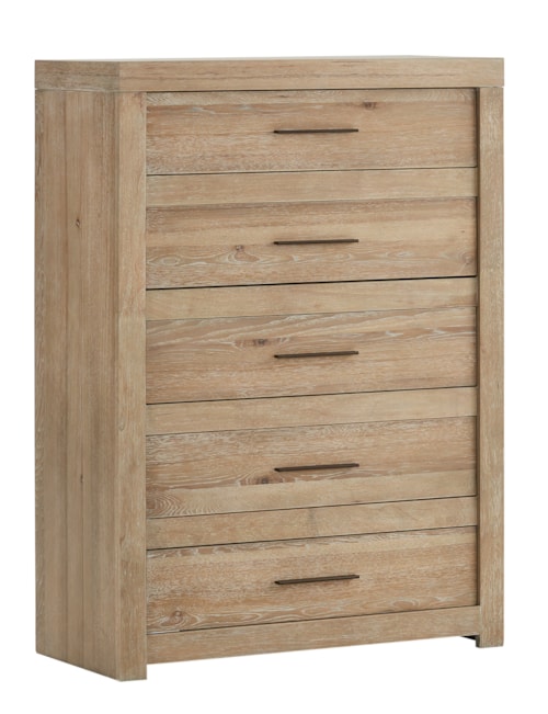 Contemporary 5-Drawer Bedroom Chest with Felt-Lined Top Drawer