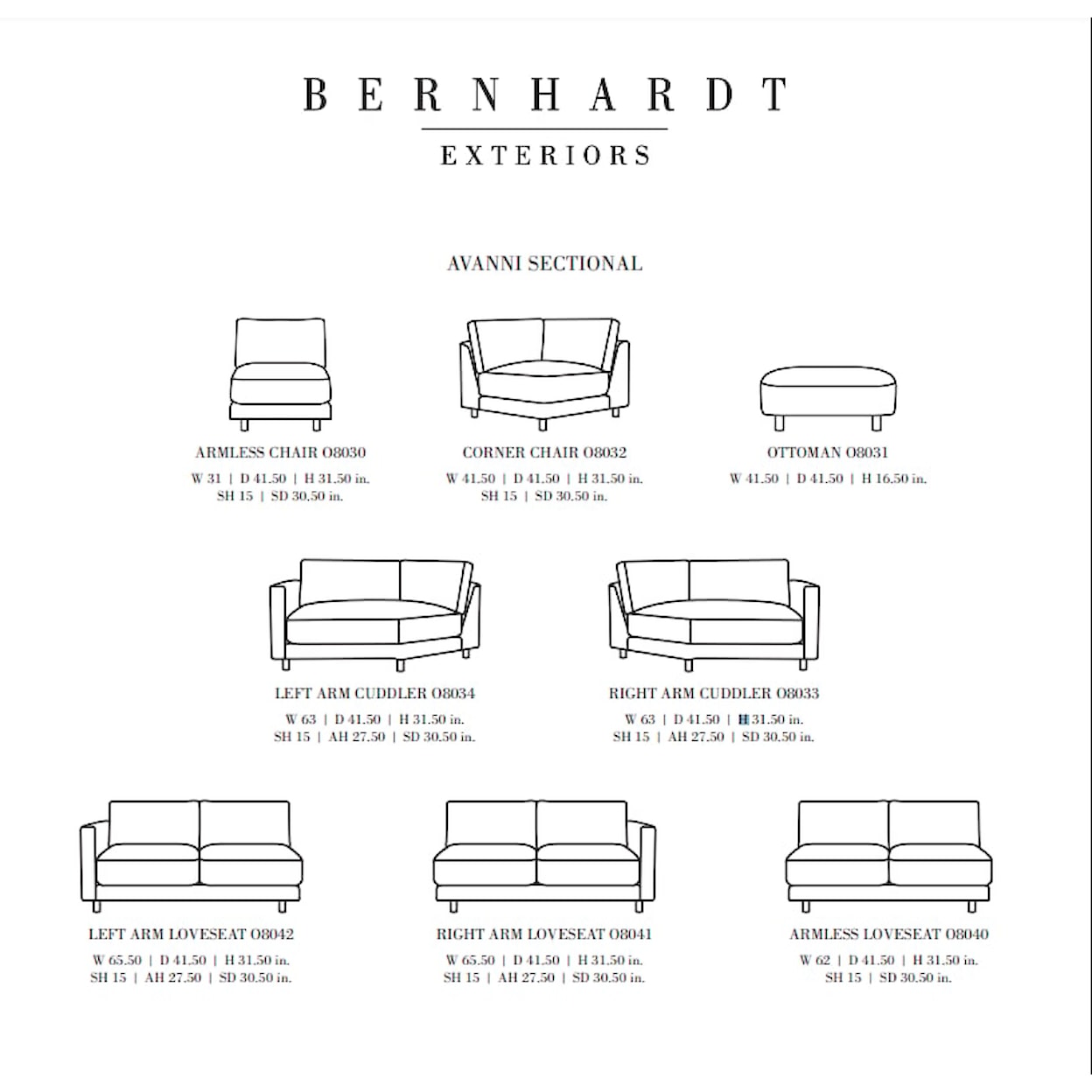 Bernhardt Bernhardt Exteriors Avanni Outdoor Sectional