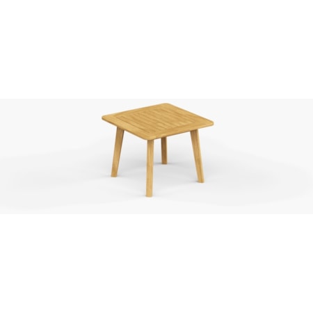 24″ Square Teak Side Table