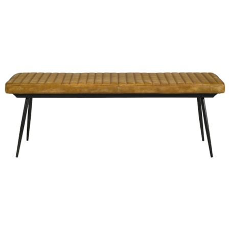 Misty Leather Dining Bench