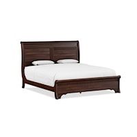 Traditional King Sleigh Bed with Low Footboard