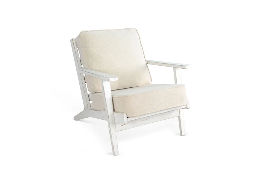 Marina White Sand Accent Chair with Cushions by Sunny Designs at Conlin's Furniture