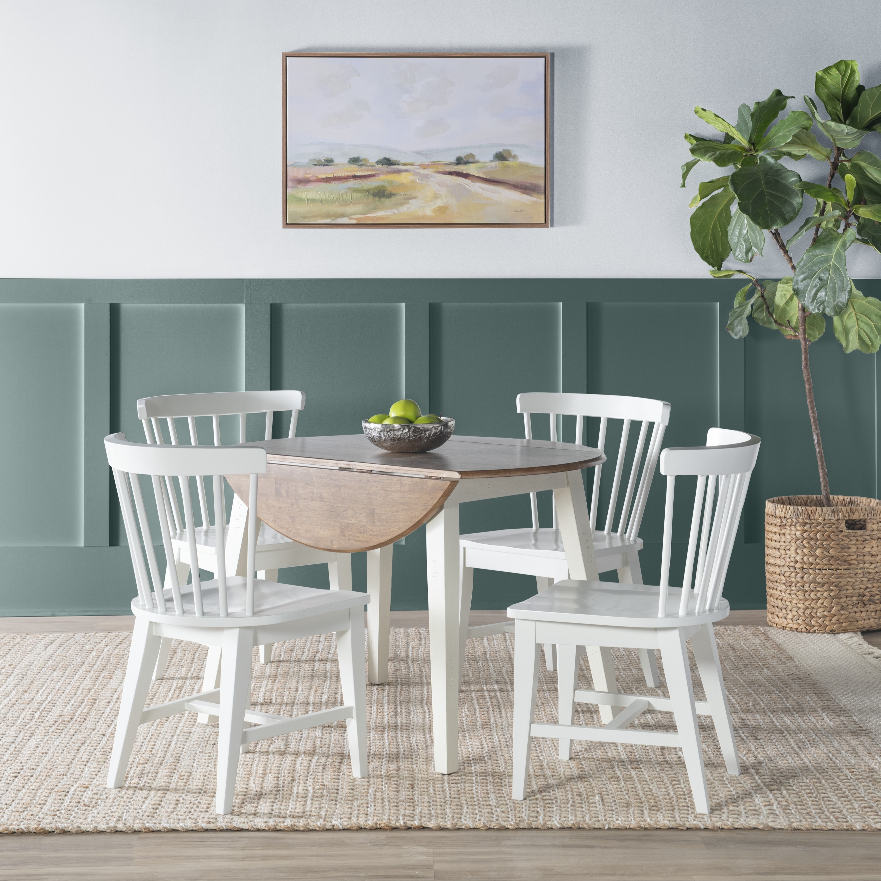 Farmhouse Dining Table with Extension Top