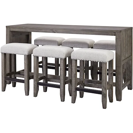Console Table with 6 Stools