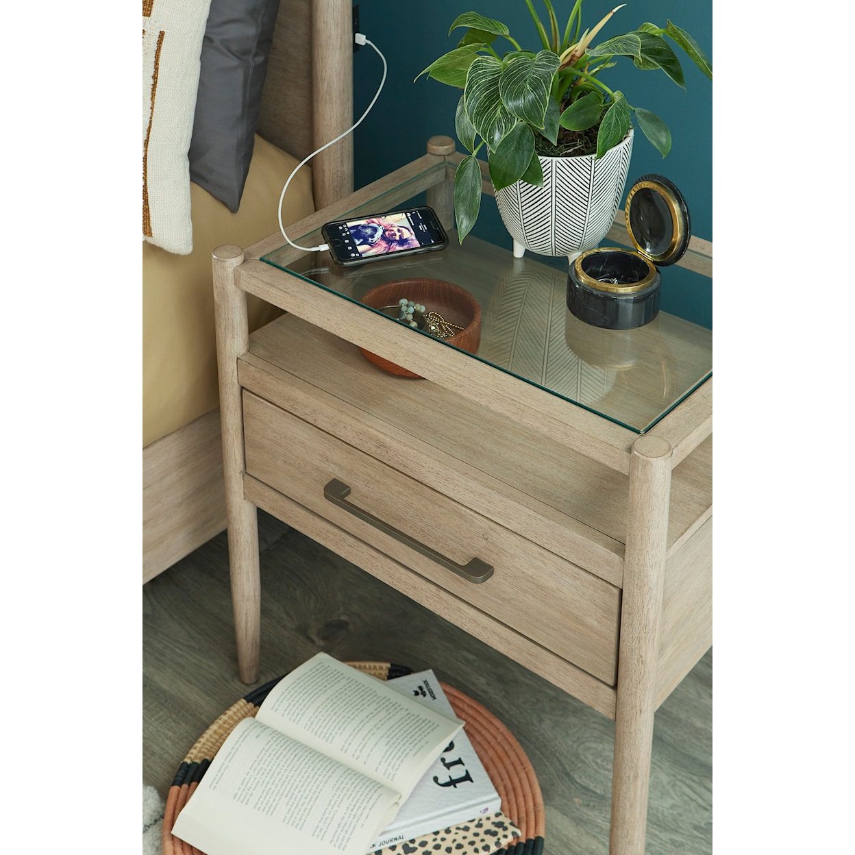 Aspenhome Shiloh 1-Drawer Nightstand