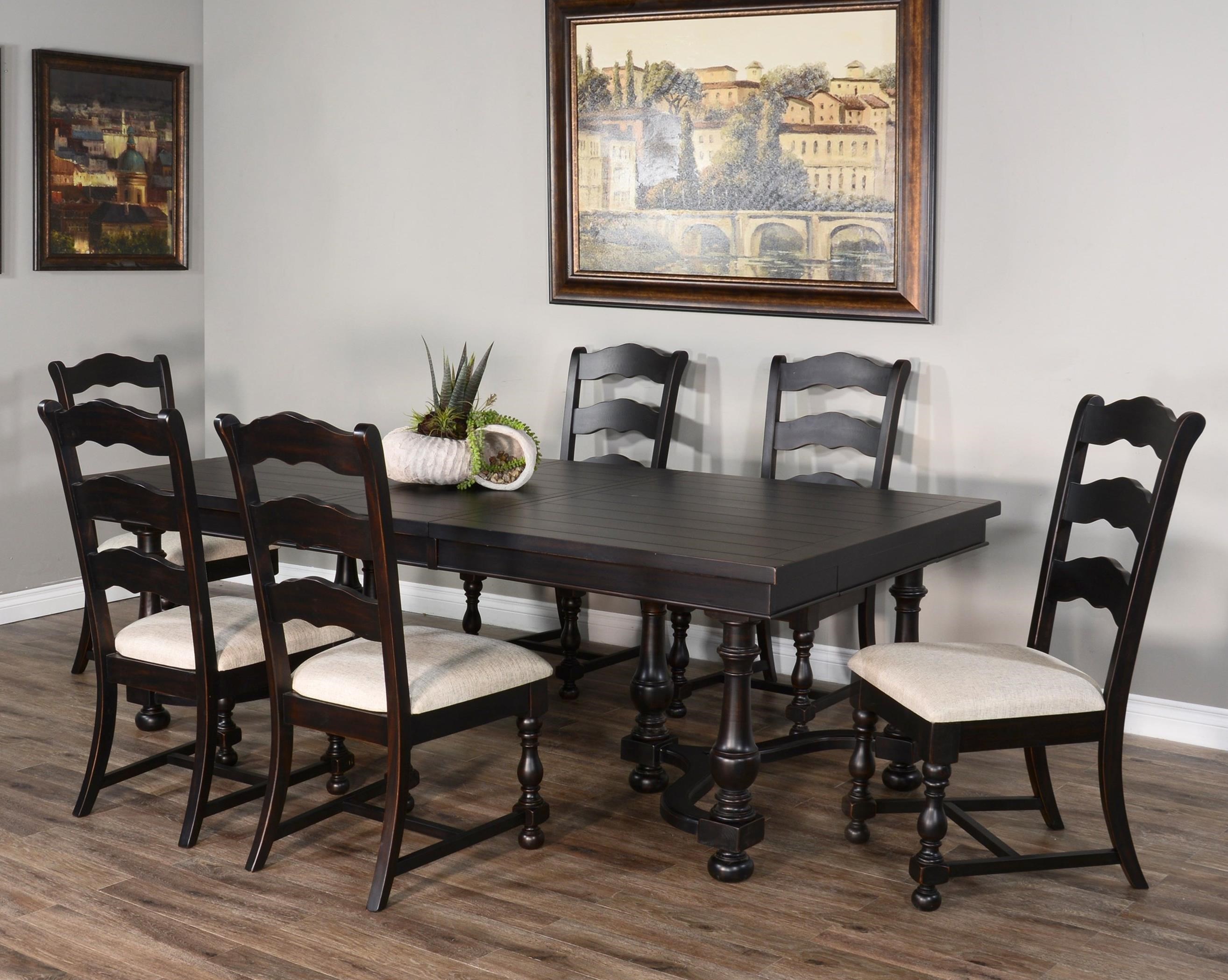 7 piece dining discount set with upholstered chairs