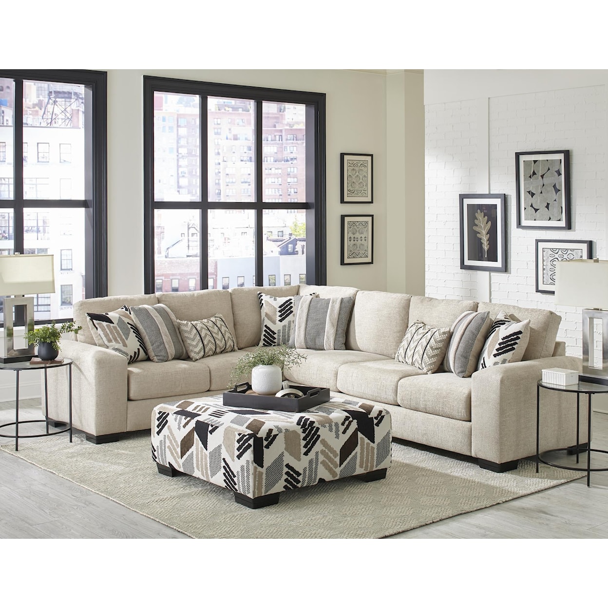 Albany 578 Clash Bluff 2-Piece Sectional Sofa