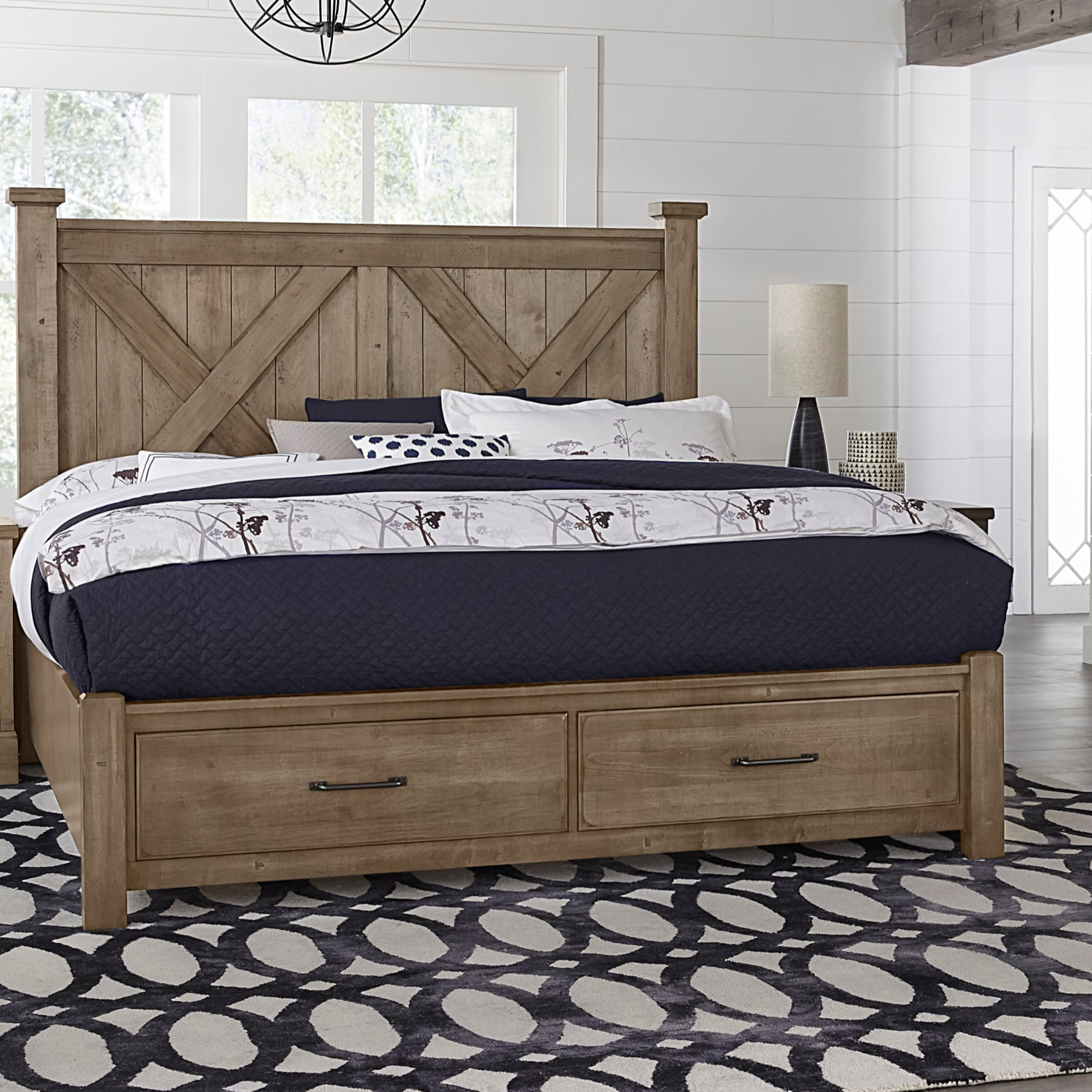 Artisan & Post Cool Rustic King "X" Panel Bed