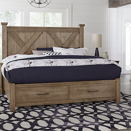 King Storage Bed