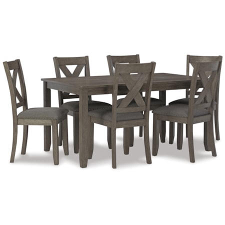 Rect Dining Table Set (Set Of 7)