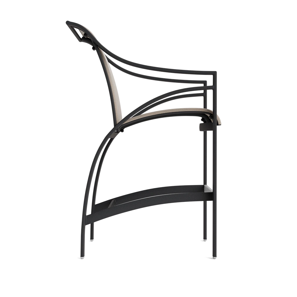 Brown Jordan Pasadena Sling Slope-Arm Barstool