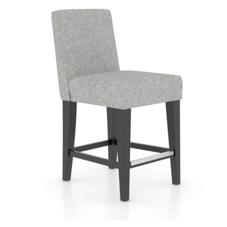 Upholstered fixed stool