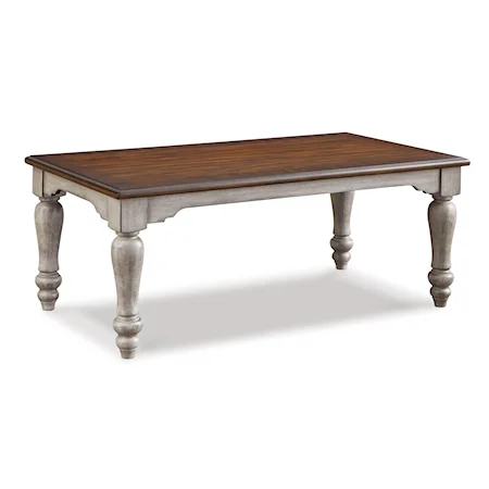 Traditional Two-Tone Coffee Table