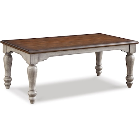 Traditional Two-Tone Coffee Table