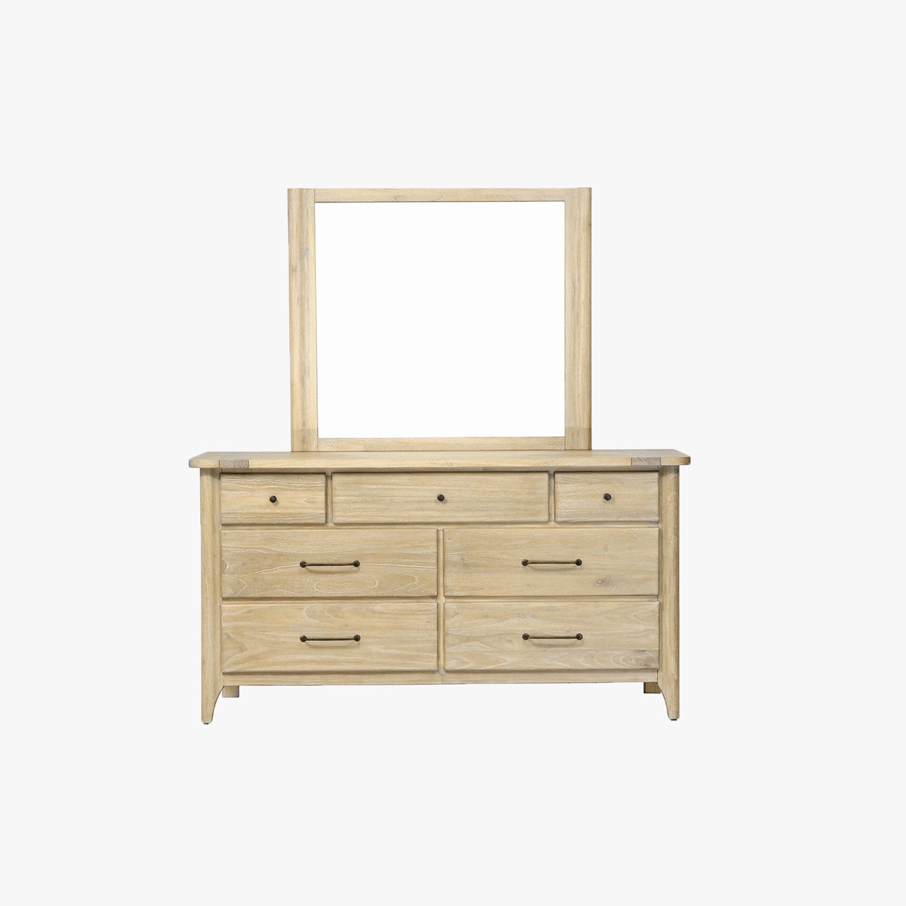 Dresser and Mirror Set