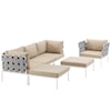 Modway Harmony Outdoor 6 Piece Sectional Sofa Set