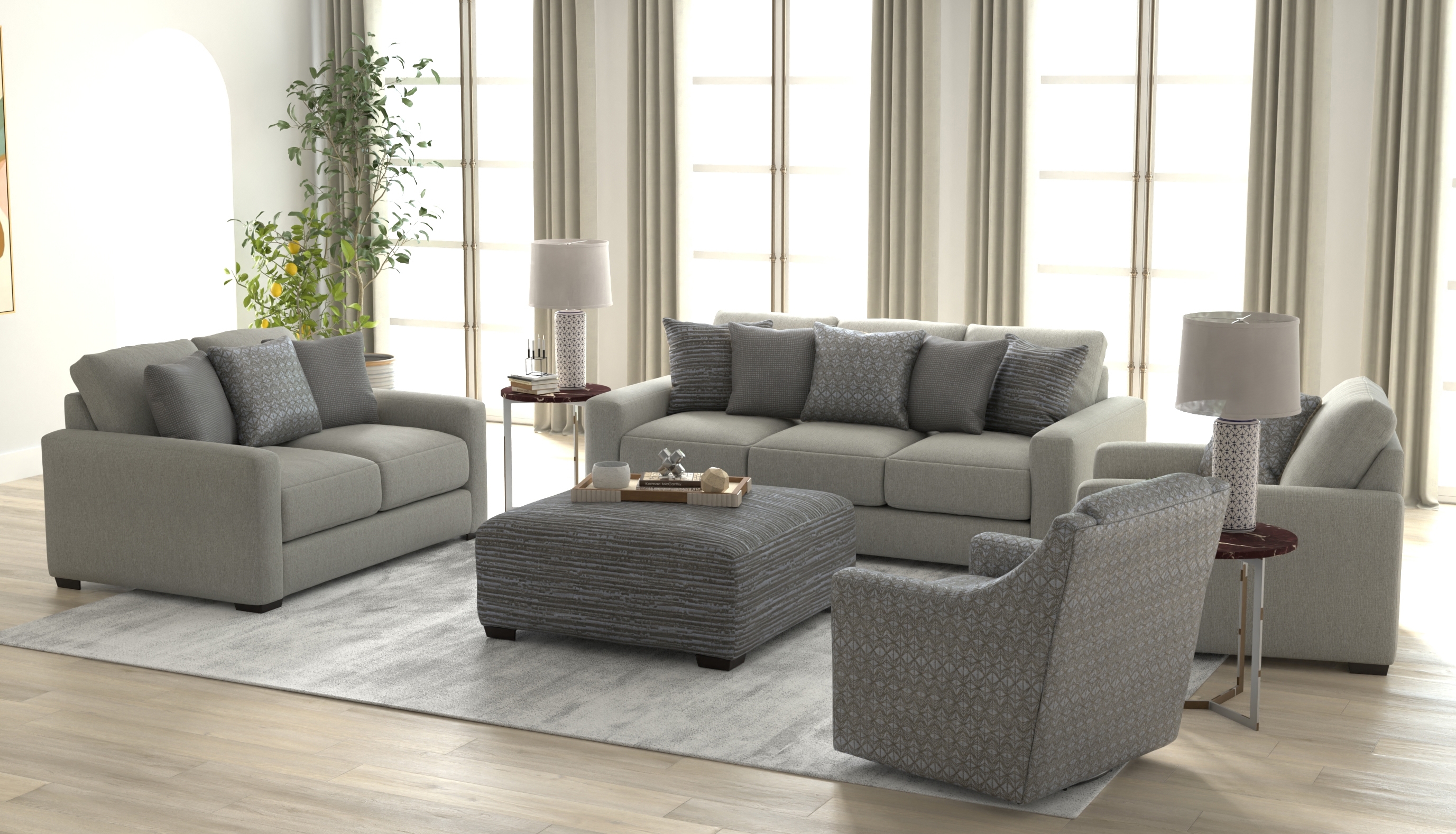 Square Cocktail Ottoman