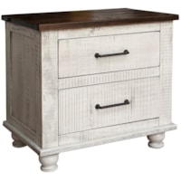 Relaxed Vintage Nightstand with Felt-Lined Top Drawer