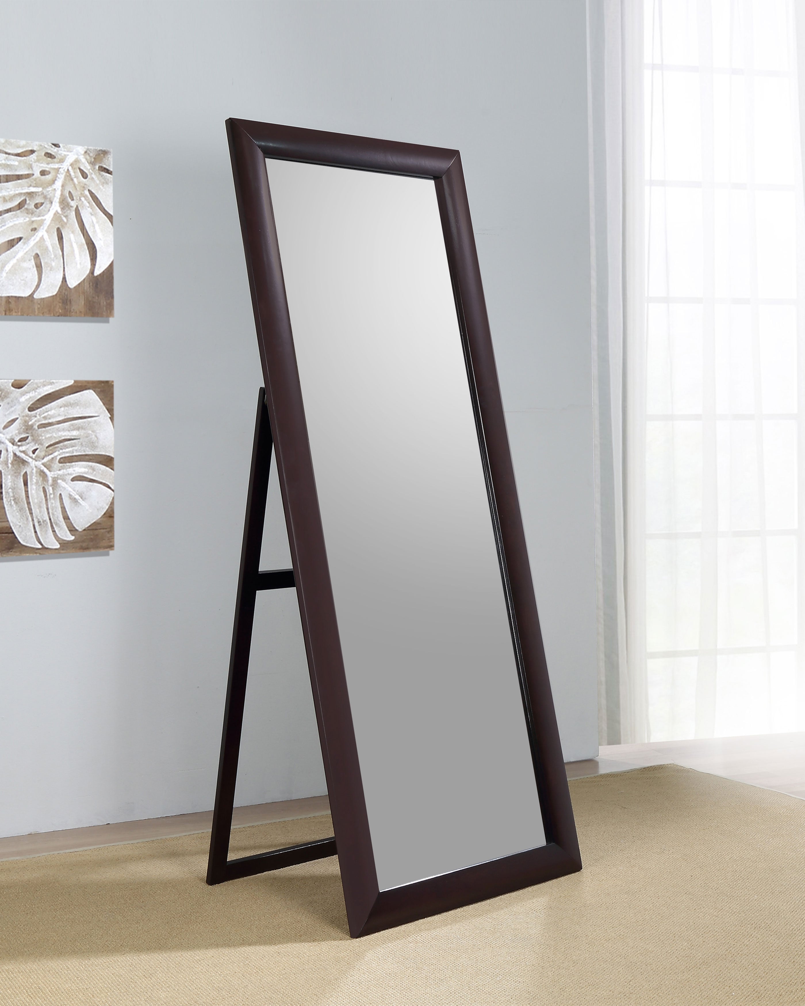 30 x 76 Inch Wood Framed Standing Mirror