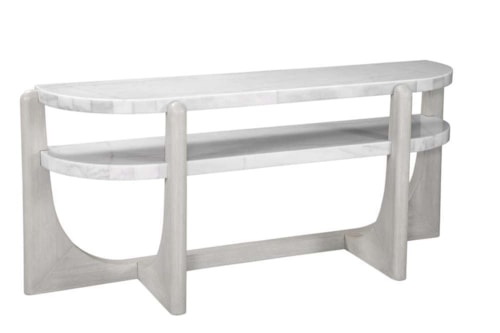Contemporary Console Table with Marble Top