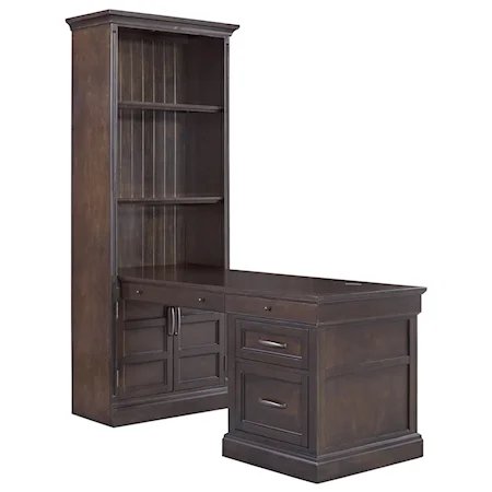 Bookcase with Peninsula Desk