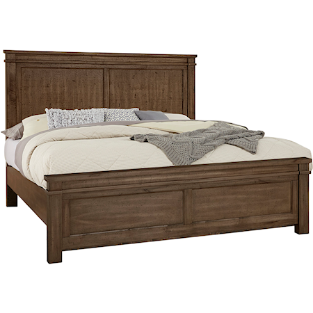 Traditional Solid Wood Queen Panel Bed