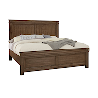 Traditional Solid Wood Queen Panel Bed